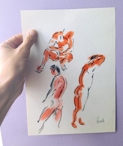 Dessin croquis étude nu - et,