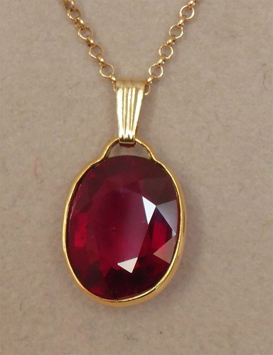 Important pendentif grenat - important,