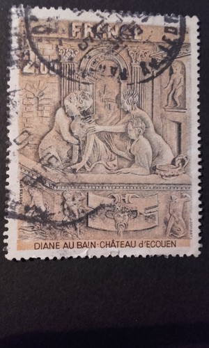 Timbre jean goujon diane au - timbre,