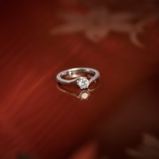 Bague femme Moissanite en