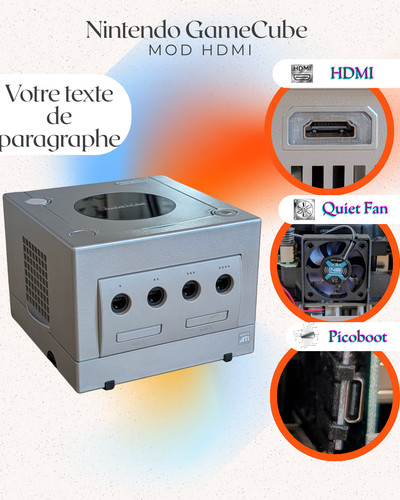 Gamecube grise moddée - gamecube,