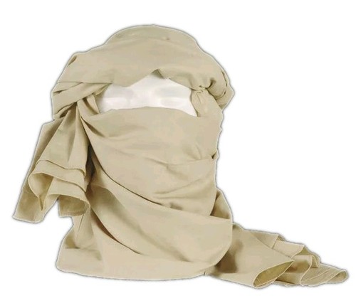 Chèche coton beige état neuf