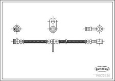 CORTECO Flexible de frein Durite de frein 19032230 Essieu avant pour MG MG ZR