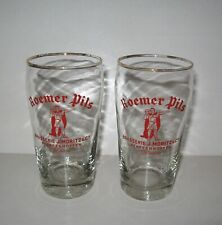 2 VERRES ROEMER PILS BRASSERIE MORITZ & Cie 25cl TBE RARES,BIERE PFAFFENHOFFEN