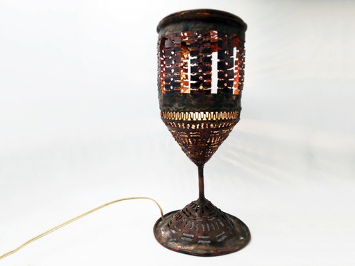 Atypique lampe brutaliste - lampe,