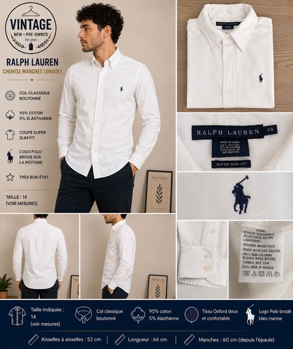 Chemise ralph lauren blanche - chemise,