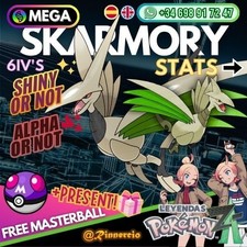 MEGA Skarmory Shiny Alpha 6IVs Pokémon ZA Legends compétitifs + Masterball...