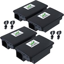 4X Pièges à Rats et Souris Professionnels – Boîte d’Appât Raticide Inviolable –