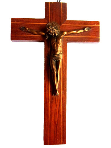 Ancien christ bronze signé - en,