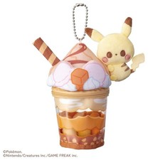 Pokemon Pokepeace Pikachu Caramel Parfait Ver. Peluche Porte-Clé Japon Officiel