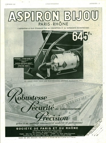 Publicité ancienne aspirateur