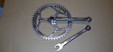 Pédalier double NERVAR a clavettes crankset old bike 48/44 vintage 14x125 /170mm
