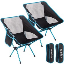 Chaises de Camping Pliantes Portable Lot de 2 Compacte Ultra Légère et Portab...