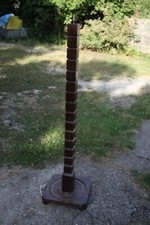 ANCIEN PIED DE LAMPES LAMPADAIRE EN BOIS TOURNE  1930/40 DLG/DE Charles Dudouyt