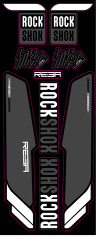 Kit stickers fork mtb - stickers, rockshox