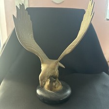 WW2 US ARMY AIGLE EN BRONZE AVEC SON SOCLE En MARBRE