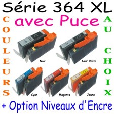 Cartouches d'encre compatibles HP 364 XL AVEC PUCE pour imprimantes de marque HP