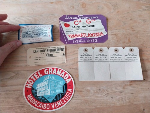 Etiquettes voyage anciennes - de,