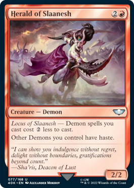 Magic mtg herald of - magic, slaanesh