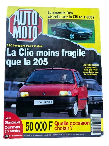 Auto moto février 1992 - moto,