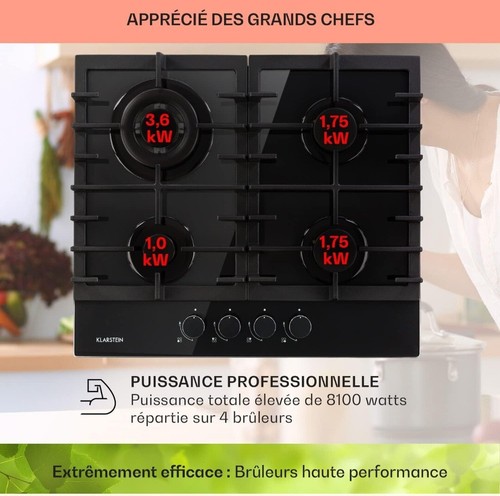 Plaque cuisson gaz feux - gaz, 4