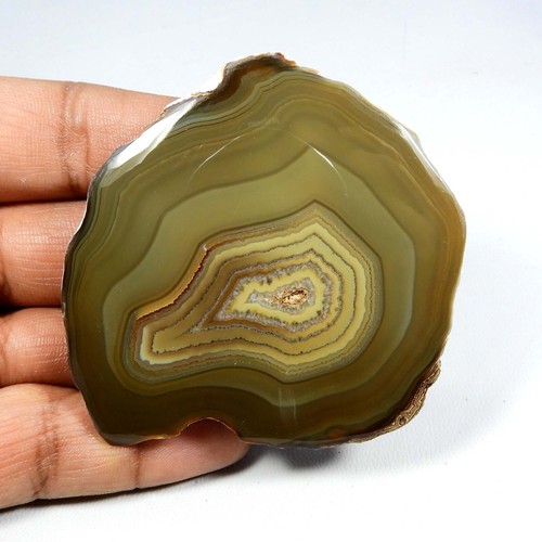 Agate tranchée brune cabochon
