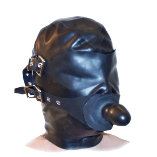 Masque latex avec bâillons - en,