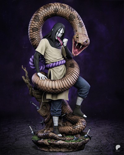 Orochimaru statue 3d - orochimaru, (naruto)