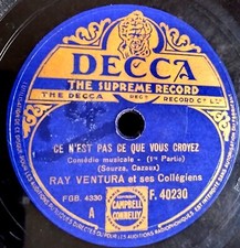Ray Ventura – Ce N'est Pas Ce Que Vous Croyez - disque gomme-laque 78t