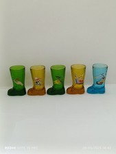 Verres à shot ,bottes de cheval , verre à liqueur X5 années 80 model déposé.