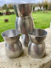 4 COQUETIERS DIABOLOS ANCIENS EN FER BLANC