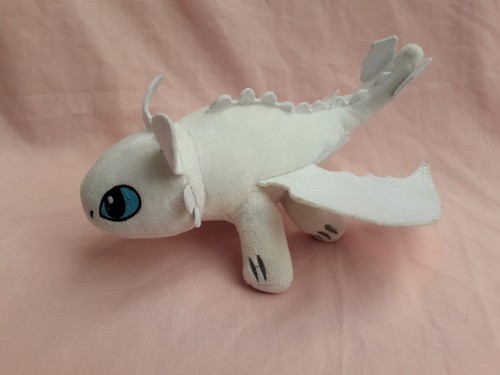 Peluche dragon blanc - peluche,