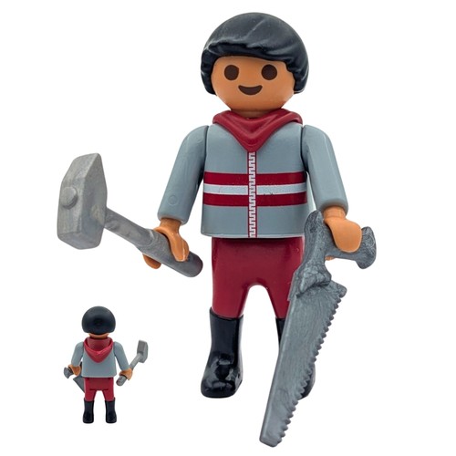 Figurine enfant rouge/gris