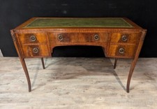 Bureau Art Déco En Plaquage d'Acajou De Forme Incurvée