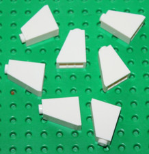 7 x Lego White Slope Brick ref 60481 set 75098 76052 60119 75219 75221 7676 7931