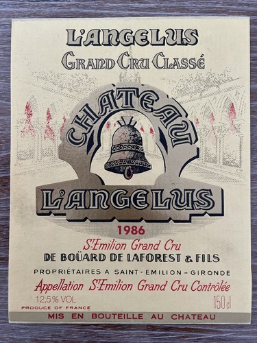 étiquette château angélus - Étiquette,