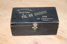 ANCIENNE BOITE EN BOIS  LE FIL AU CHINOIS DIMENSION 16/8.3/6.8 cm