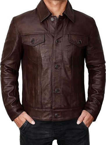 Veste homme vintage - en, cuir