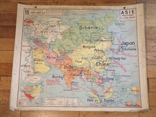 ANCIEN CARTE VIDAL LABLACHE-15 ASIE Politique/muette-Armand COLIN