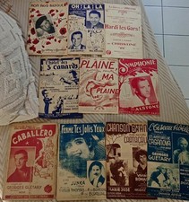Lot anciennes partitions de musique 