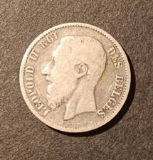 PIECE BELGE  50 CENTIMES  LEOPOLD II  1899  PIECE EN ARGENT