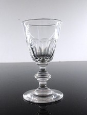 1 VERRES DIGESTIF VERRE SOUFFLE  TAILLE COTES PLATES CATON ? BACCARAT LEGRAS 9,3