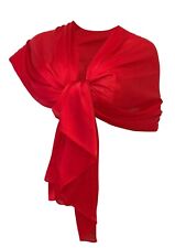 Élégant Écharpe Soie Châle Foulard, Femme Étole Cérémonie Rouge AC