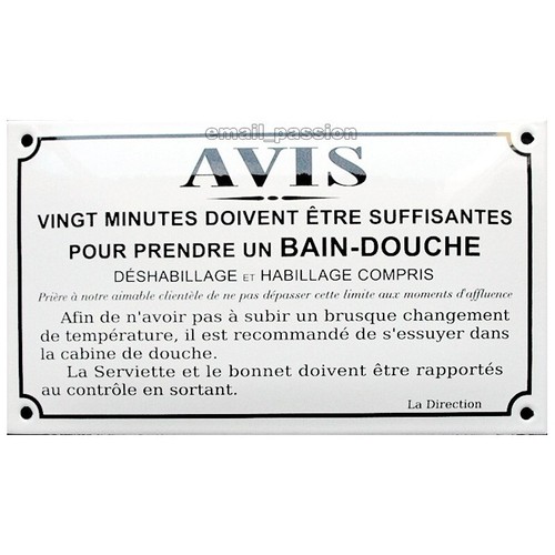Plaque émaillée - plaque,
