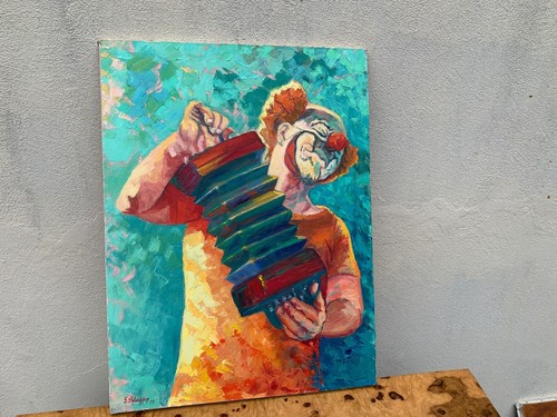 Tableau clown avec - tableau, de