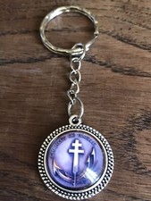 Porte clefs cle fantaisie medaillon Porte Avion Charles de Gaulle Marine