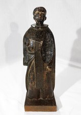 Sculpture bois moine saint