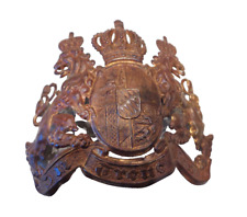 Casque à pointe,spikhelmet, pickelhaub: Plaque Bavaroise modèle 95, laiton. WW.1