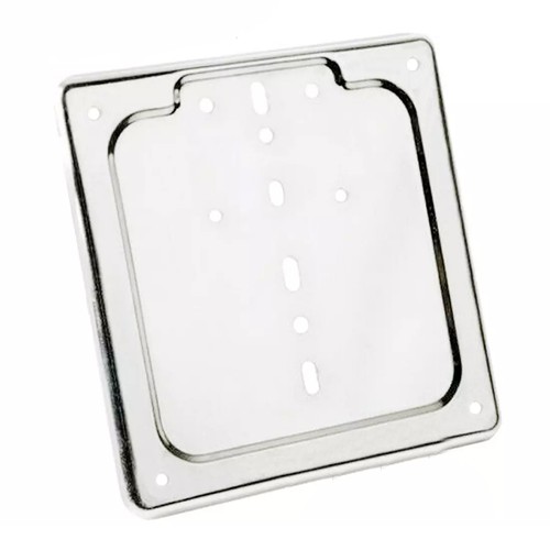 Base métal chrome port plaque - base,