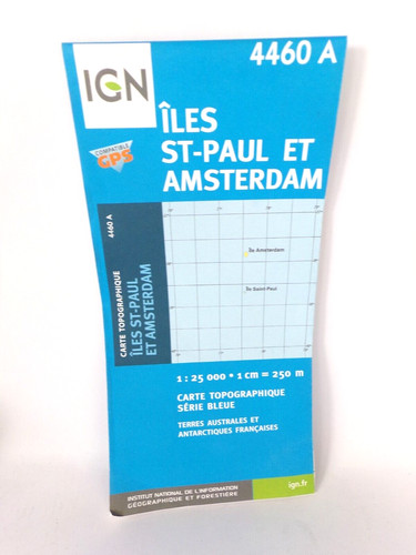 Carte ign iles paul et - st-paul,